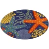 Nourison Home Aloha ALH24 Navy Multicolor 5 ft. 3 in. Round Area Rug