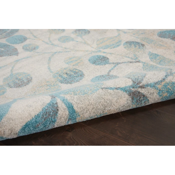 Nourison Tranquil Area Rug TRA03-Ivory/Turquoise