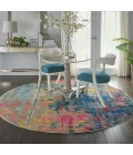 Nourison Celestial Round Area Rug CES09-Blue/Yellow
