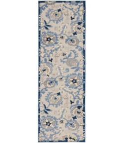 Nourison Home Aloha ALH17 Blue Grey 2 ft. 3 in. X 8 ft. Area Rug