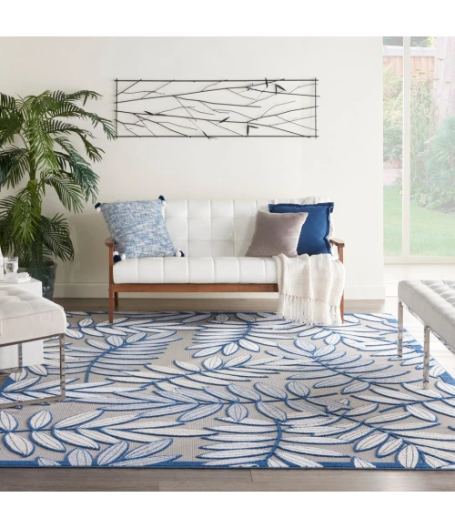 Nourison Aloha Area Rug ALH18-Ivory/Navy
