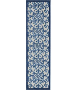 Nourison Home Aloha ALH21 Grey Blue 2 ft. X 6 ft. Area Rug