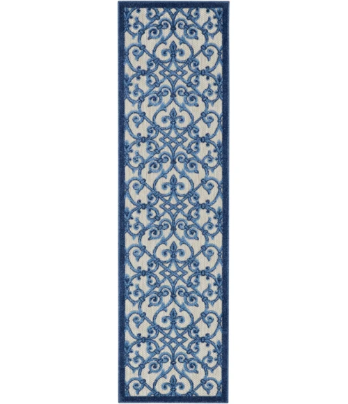 Nourison Aloha Runner Area Rug ALH21-Grey/Blue