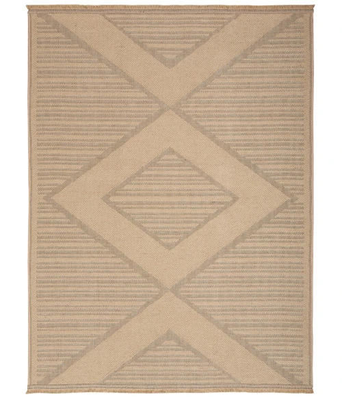 Nourison Washable Jute Natural Beige WSJ01 4 ft. X 6 ft. Rect. Rug