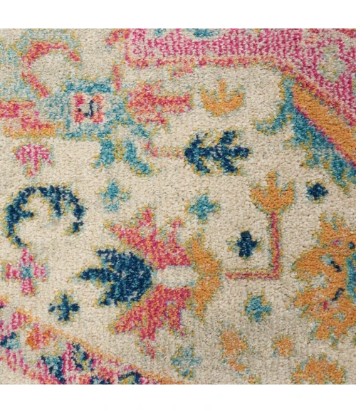 Nourison Passion Round Area Rug PSN25-Ivory/Pink