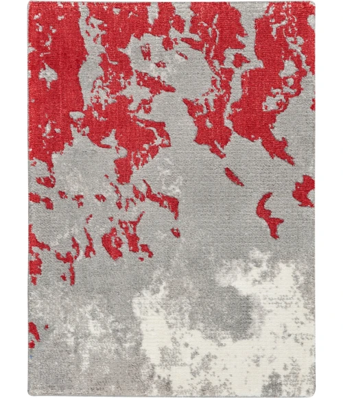 Nourison Twilight Area Rug TWI21 Grey/Red 2'3" x 3'