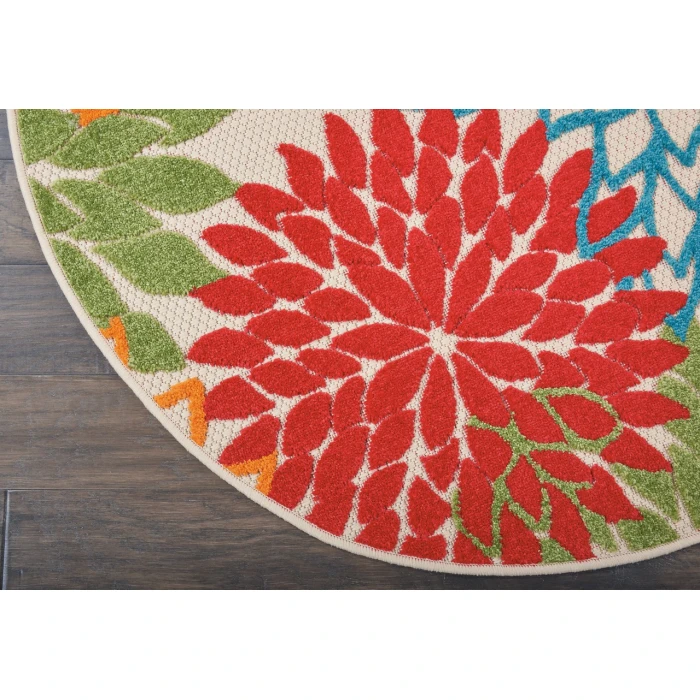 Nourison Aloha Round Area Rug ALH05-Green