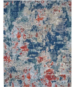Nourison Home Artworks ATW01 Navy/Brick 9 ft. 6 in. X 12 ft. 6 in. Area Rug