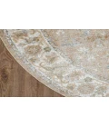 Nourison Astra Machine Washable Beige ASW12 5 ft. 3 in. Round Rug