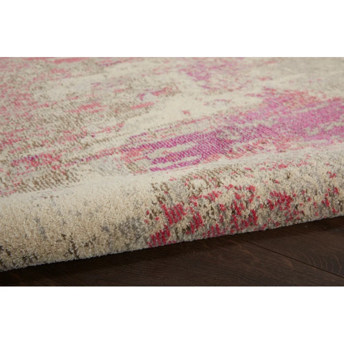 Nourison Celestial Round Area Rug CES02-Ivory/Pink