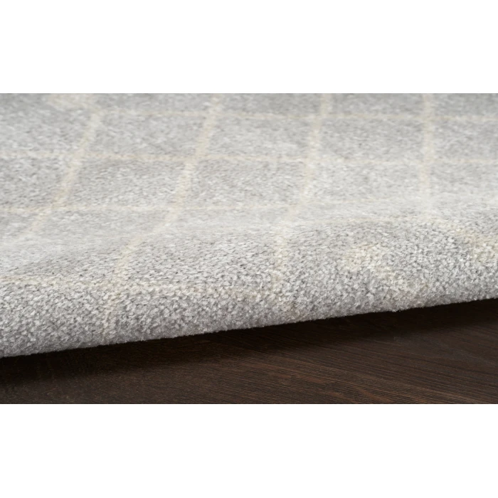Nourison Astra Machine Washable Grey ASW10 4 ft. Round Rug