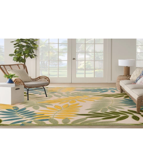 Nourison Aloha Green Multicolor ALH18 7 ft. 10 in. X 10 ft. 6 in. Rectangle Rug