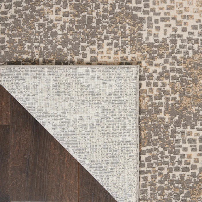 Michael Amini MA90 Uptown Runner Area Rug UPT02-Beige/Grey