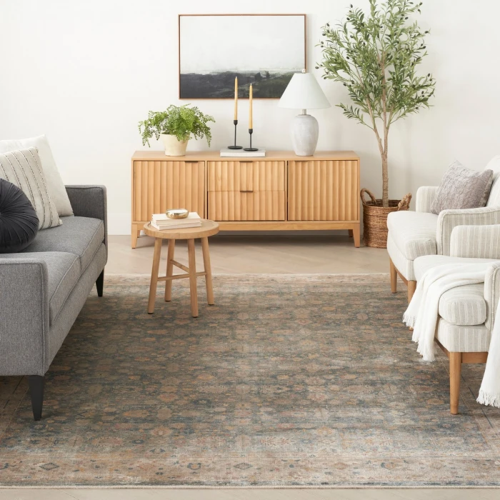 Nourison Luxurious Ivory Blue LRS03 9 ft. X 12 ft. Rect. Rug