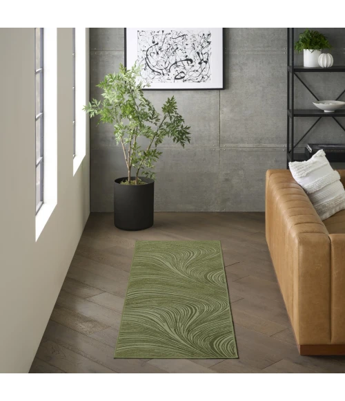 DKNY Central Park West Green CEP02 2ft. x 6ft. Rect. Rug