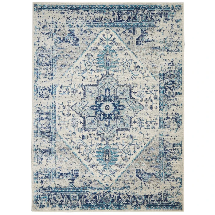 Nourison Tranquil Area Rug TRA06-Ivory/Light Blue
