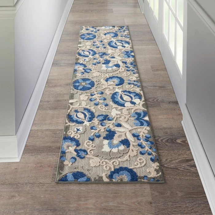 Nourison Aloha Runner Area Rug ALH17-Natural/Blue