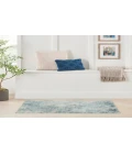 Nourison Astra Machine Washable Blue Ivory ASW07 2 ft. 2 in. X 4 ft. Rectangle Rug