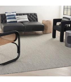 Nourison Home Courtyard COU01 Ivory Charcoal 10 ft. X 14 ft. Area Rug