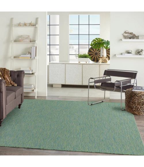 Nourison Washable Solutions Blue/Green WSL01 8 ft. X 10 ft. Rect. Rug