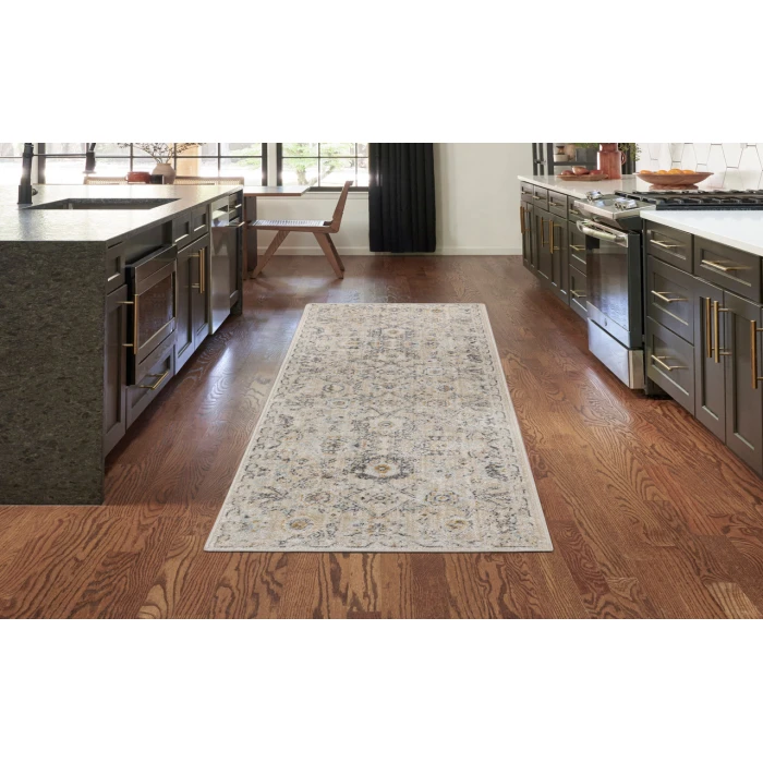 Nourison Oushak Home Cream OUS01 2 ft. 3 in. X 7 ft. 6 in. Rectangle Rug