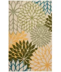 Nourison Aloha Green Multicolor ALH05 6 ft. X 9 ft. Rectangle Rug
