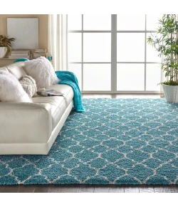 Nourison Home Amore AMOR2 Aqua 6 ft. 7 in. X 9 ft. 6 in. Area Rug