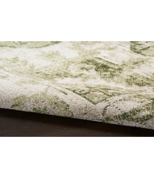 Nourison Astra Machine Washable Ivory Green ASW12 6 ft. 7 in. X 9 ft. Rectangle Rug