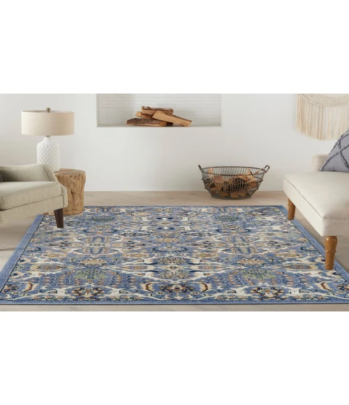 Nourison Allur Light Blue ALR03 4 ft. X 6 ft. Rectangle Rug