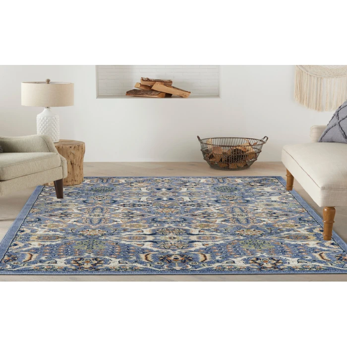 Nourison Allur Light Blue ALR03 4 ft. X 6 ft. Rectangle Rug