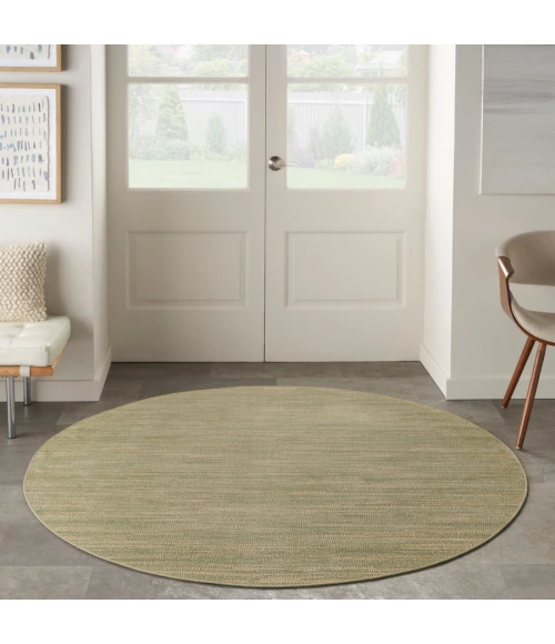 Nourison Home Nourison Essentials Green Gold NRE01 8 ft. Round Rug