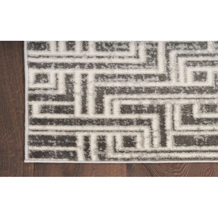 Nourison Serenity Home Grey Ivory SRH04 5 ft. 3 in. X 7 ft. 3 in. Rectangle Rug