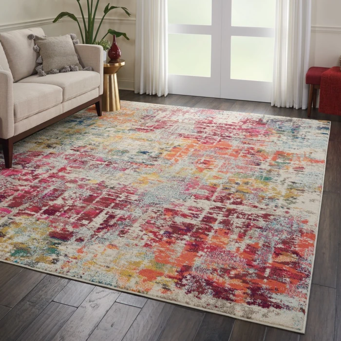 Nourison Celestial Area Rug CES13-Pink/Multicolor