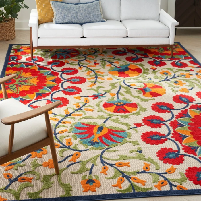 Nourison Aloha Area Rug ALH20 Red/Multi 10' x 14'