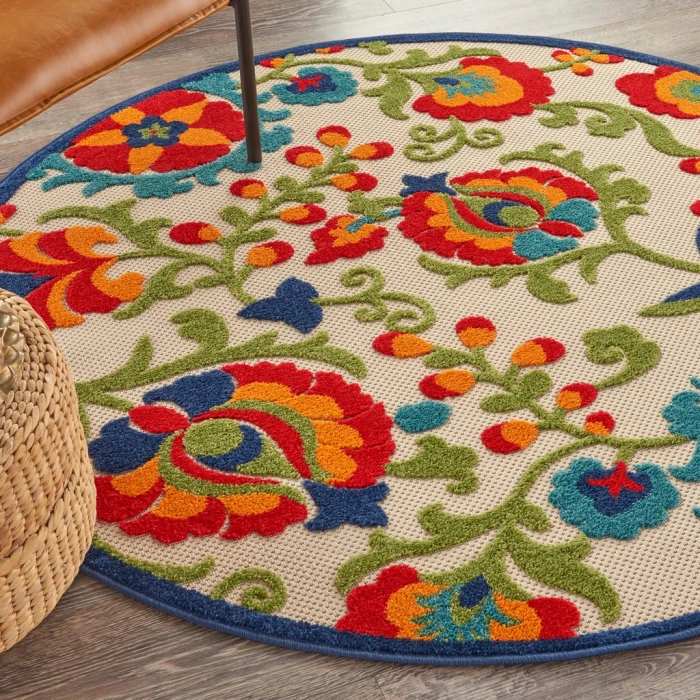 Nourison Aloha Round Area Rug ALH17-Multicolor