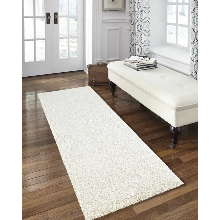 Nourison Malibu Shag Runner Area Rug MSG01-Ivory