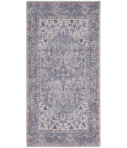 Nicole Curtis Machine Washable Series 1 Area Rug SR104 Black 2' x 4'