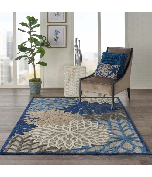 Nourison Aloha Area Rug ALH05-Blue/Multicolor
