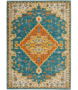 Nourison Home Allur ALR01 Turquoise Ivory 5 ft. 3 in. X 7 ft. 3 in. Area Rug