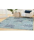 Nourison Garden Oasis Blue GOA01 6 ft. X 9 ft. Rectangle Rug
