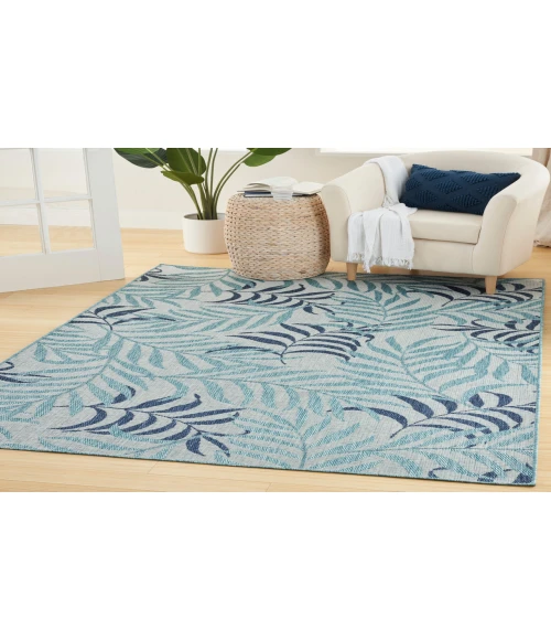 Nourison Garden Oasis Blue GOA01 6 ft. X 9 ft. Rectangle Rug