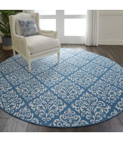 Nourison Home Grafix GRF06 Blue 8 ft. Round Area Rug