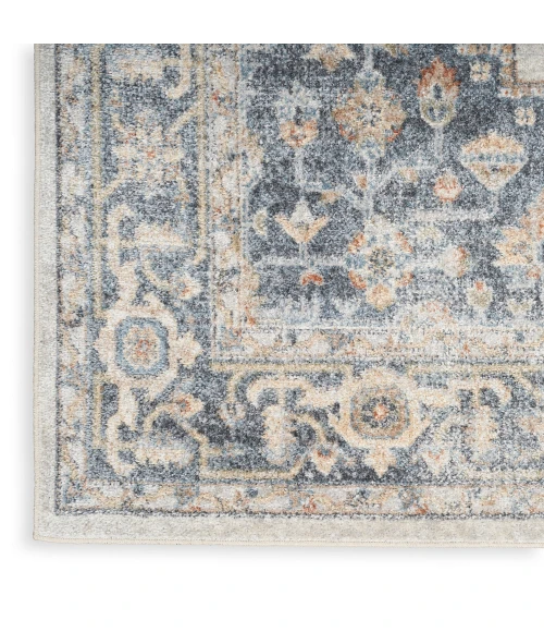 Nourison Astra Machine Washable Area Rug ASW11 Grey/Gold