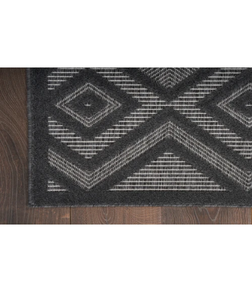 Nourison Versatile Charcoal Black NRV01 2 ft. X 6 ft. Rectangle Rug
