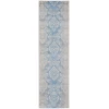 Nourison Home Elation ETN03 Ivory Blue 2 ft. 3 in. X 7 ft. 6 in. Area Rug
