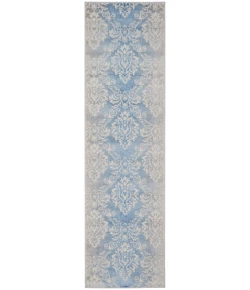 Nourison Home Elation ETN03 Ivory Blue 2 ft. 3 in. X 7 ft. 6 in. Area Rug