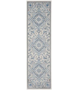 Nourison Home Elation ETN10 Ivory Blue 2 ft. 3 in. X 7 ft. 6 in. Area Rug