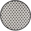 Nourison Home Aloha ALH26 Black White 7 ft. 10 in. Round Area Rug