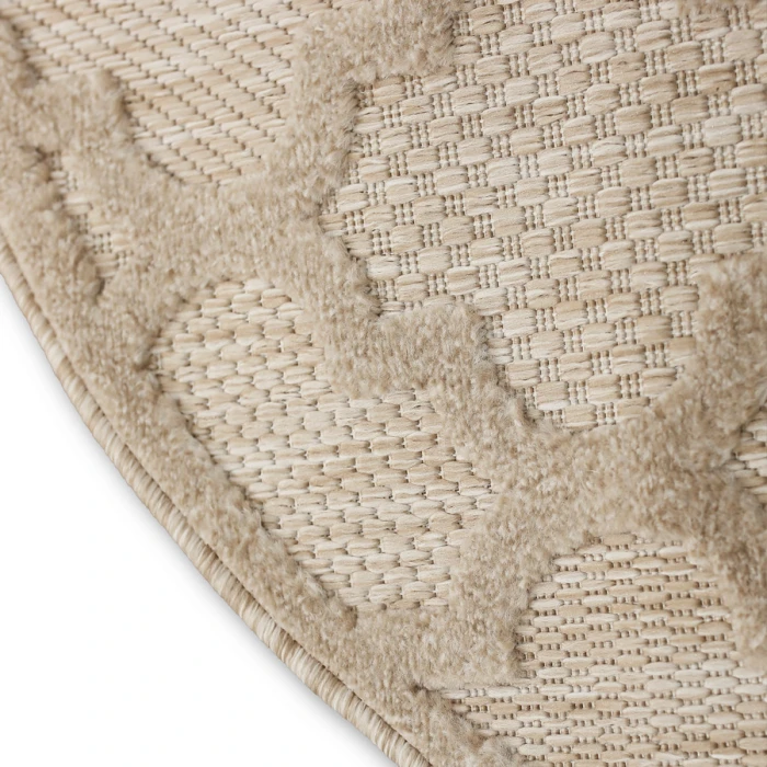 Nourison Home Easy Care Cream NES01 4 ft. Round Rug