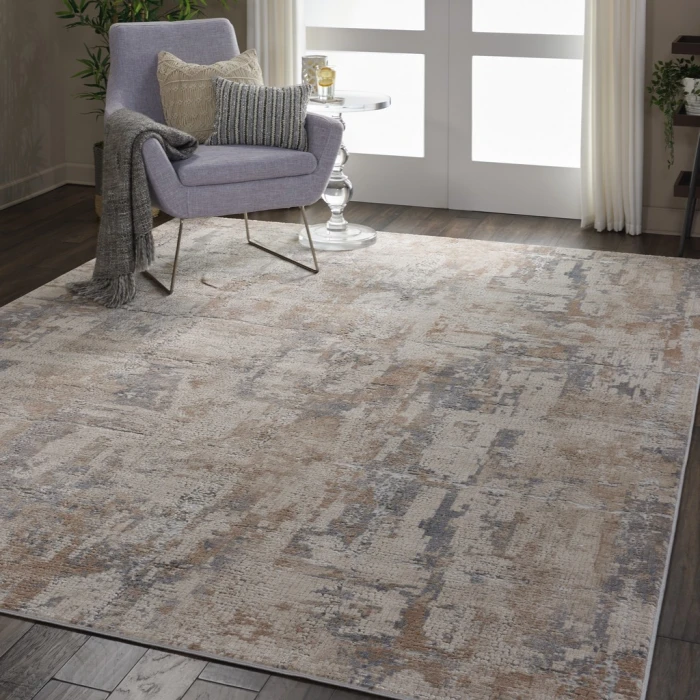 Nourison Rustic Textures Area Rug RUS06-Beige/Grey